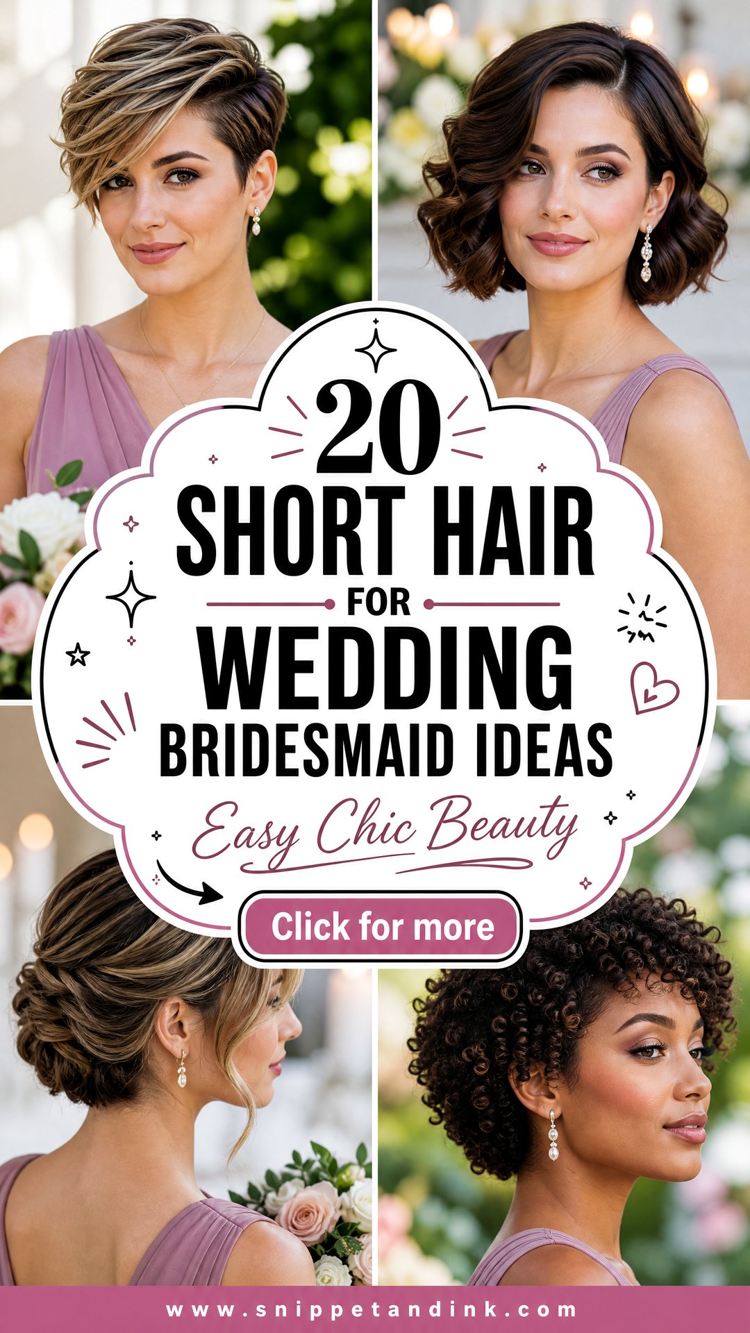 20 Short Hair for Wedding Bridesmaid Ideas Easy Chic Looks - 20 Short Hair for Wedding Bridesmaid Ideas: Easy Chic Looks