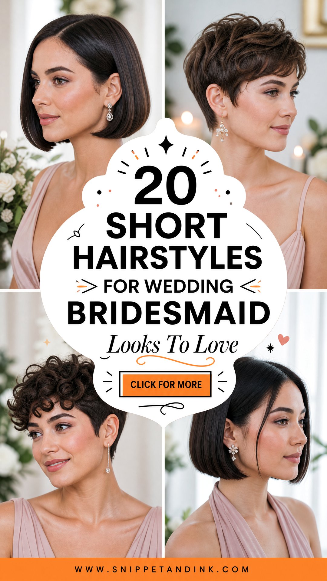 20 Short Hairstyles for Wedding Bridesmaid Looks to Love - 20 Short Hairstyles for Wedding Bridesmaid Looks to Love