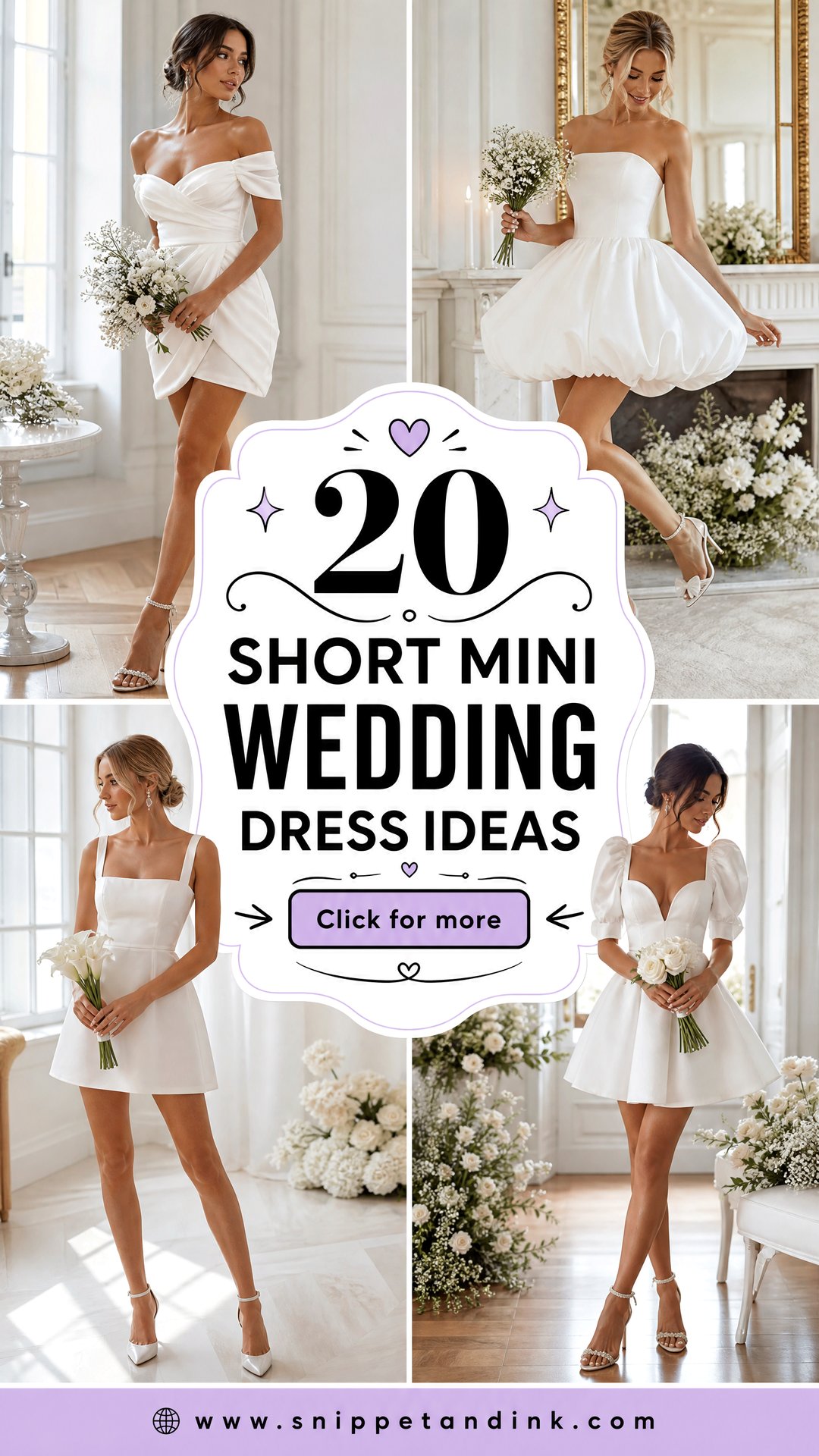 20 Short Mini Wedding Dress Ideas for Chic Modern Brides - 20 Short Mini Wedding Dress Ideas for Chic Modern Brides