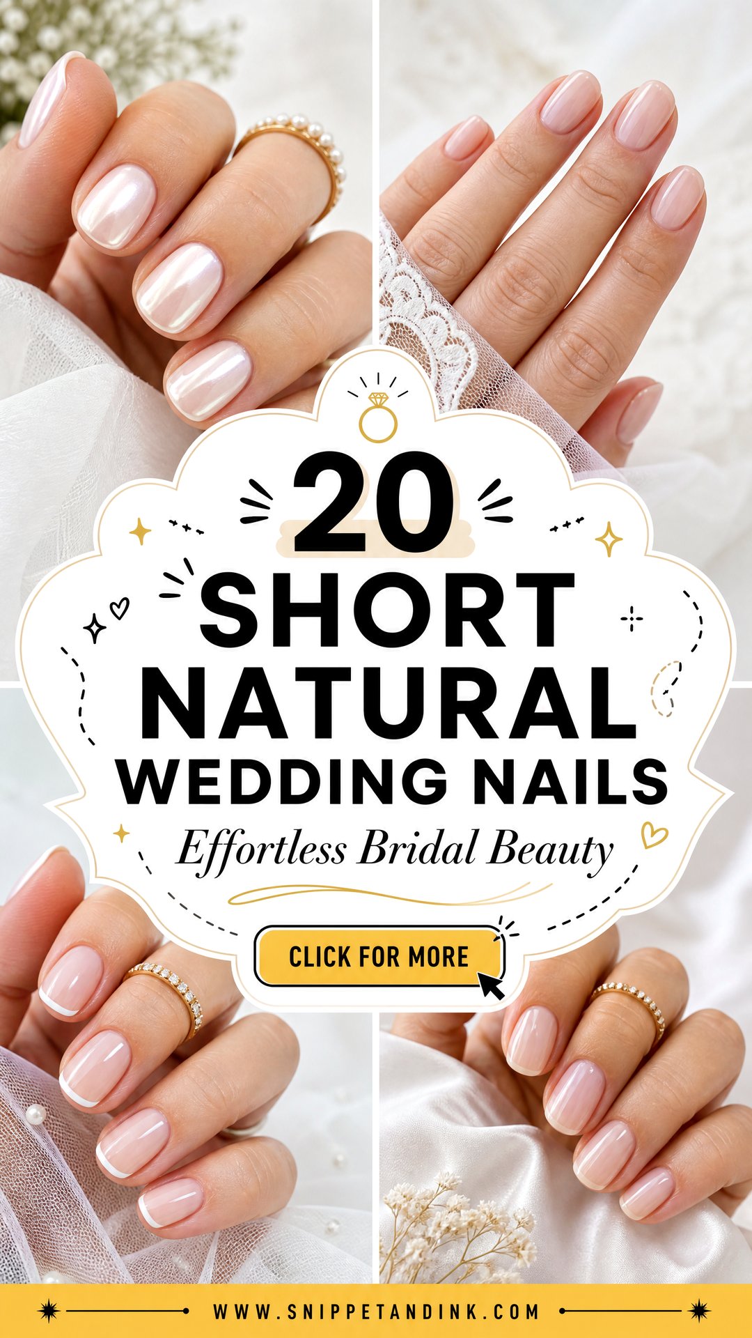 20 Short Natural Wedding Nails for Effortless Bridal Beauty - 20 Short Natural Wedding Nails for Effortless Bridal Beauty