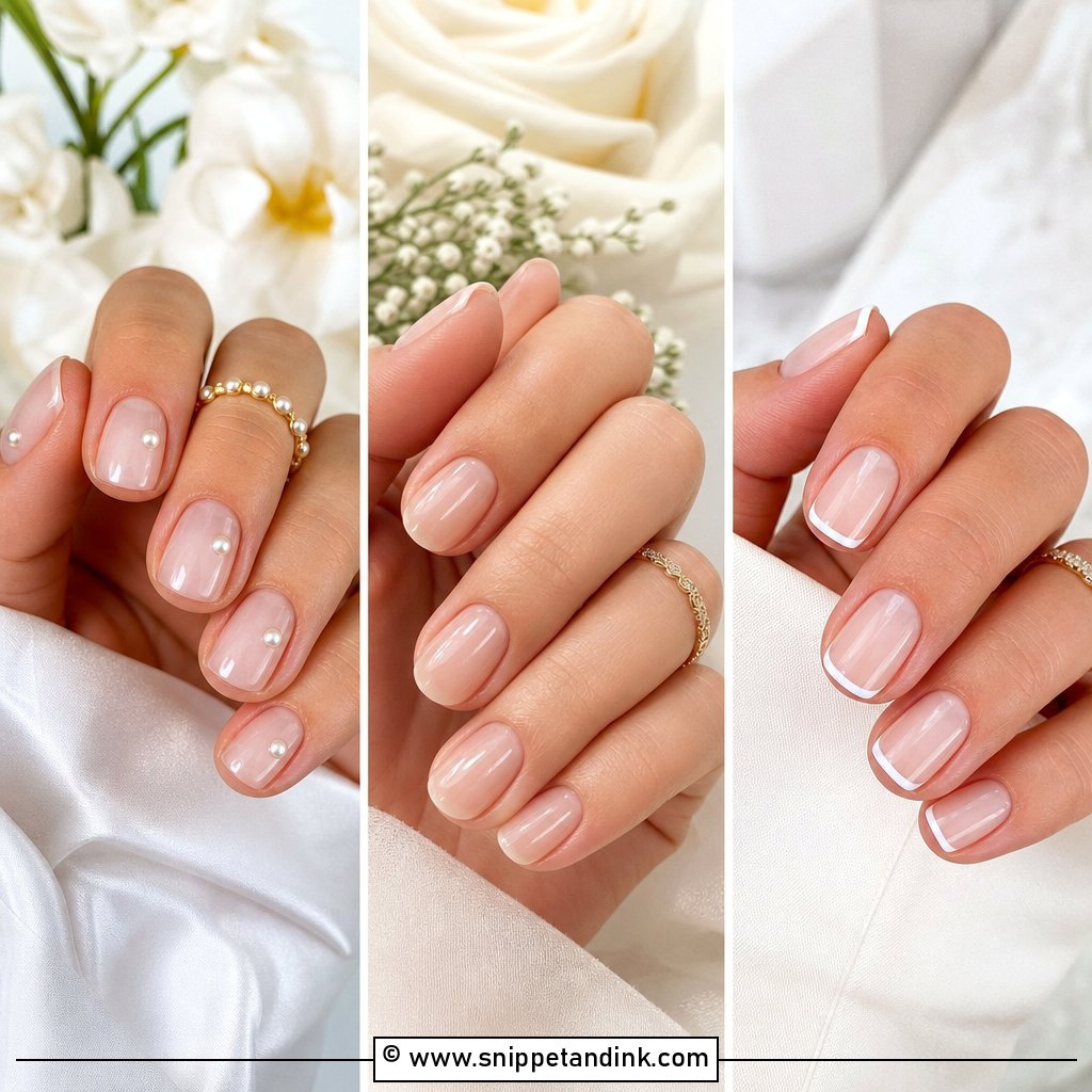 20 Short Natural Wedding Nails for Effortless Bridal Beauty