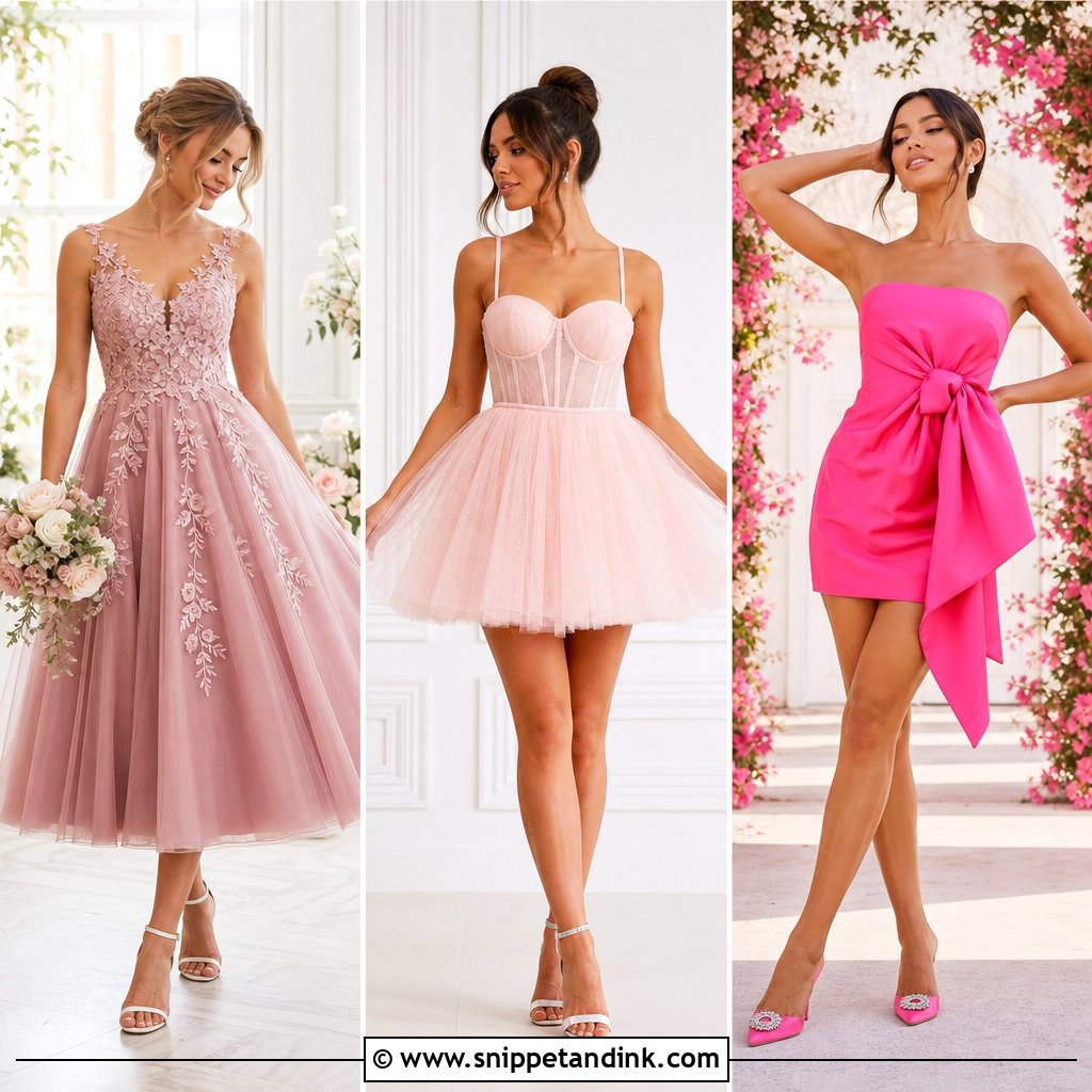 20 Short Pink Wedding Dress Ideas for Romantic Modern Brides