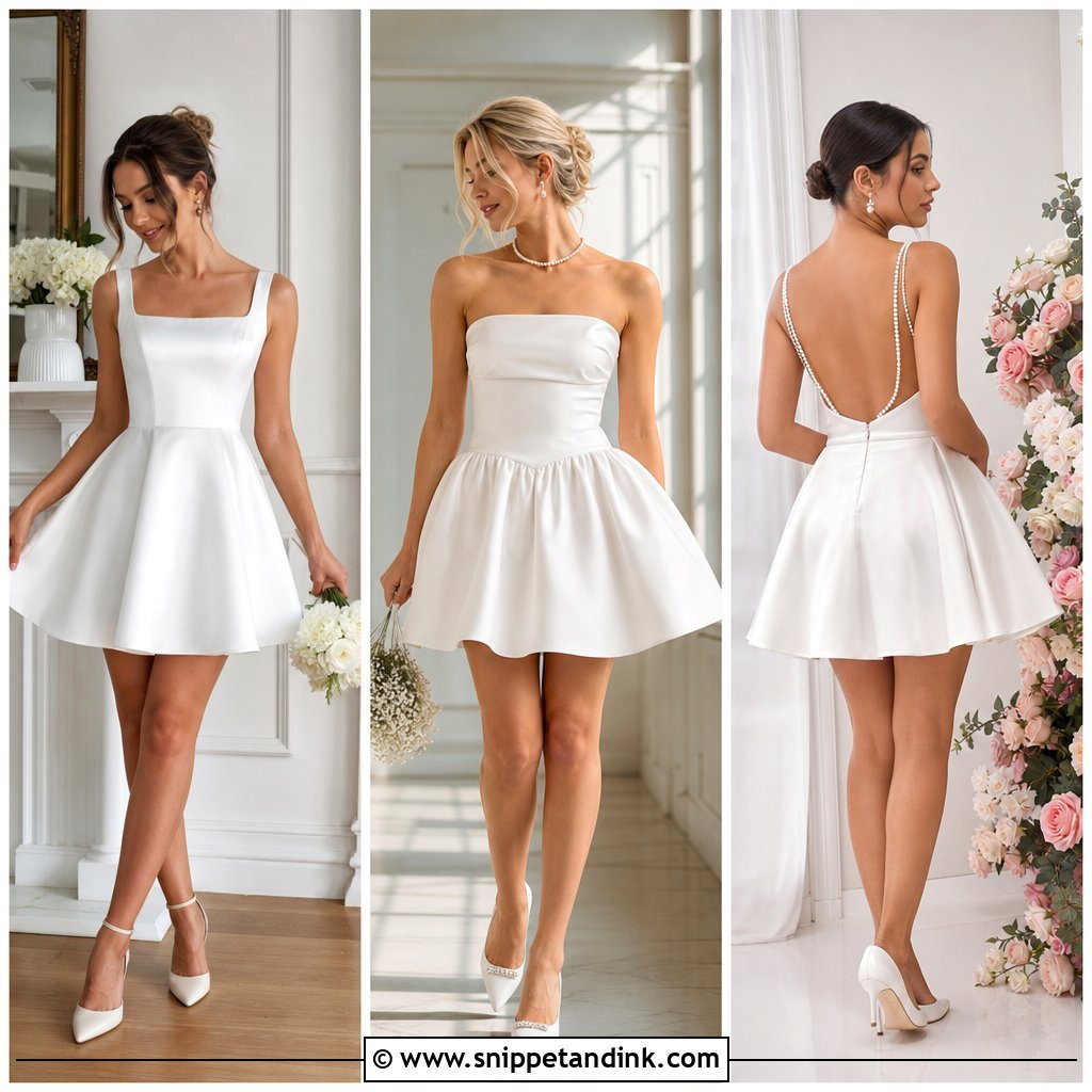 20 Short Satin Wedding Dress Ideas for Chic Modern Brides