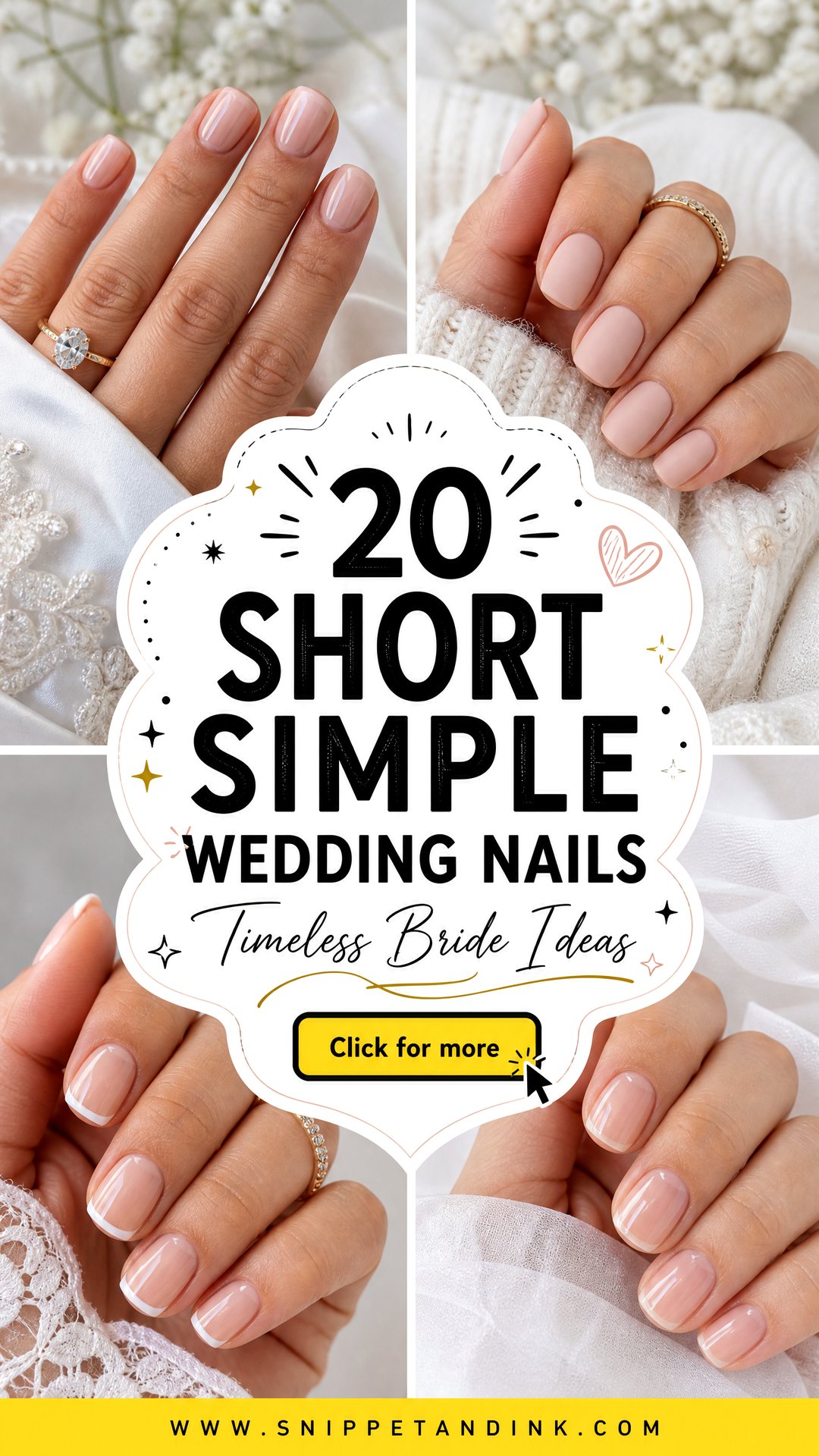 20 Short Simple Wedding Nails for Bride Timeless Ideas - 20 Short Simple Wedding Nails for Bride: Timeless Ideas