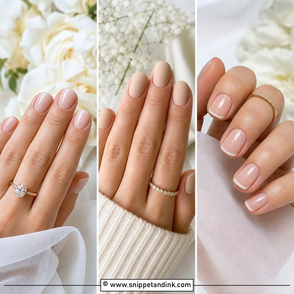 20 Short Simple Wedding Nails for Bride Timeless Ideas