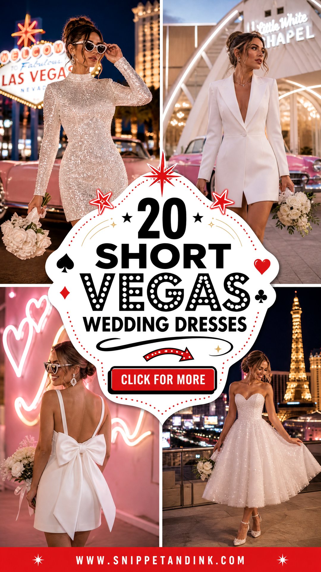 20 Short Vegas Wedding Dresses for Chic Desert Ceremonies - 20 Short Vegas Wedding Dresses for Chic Desert Ceremonies