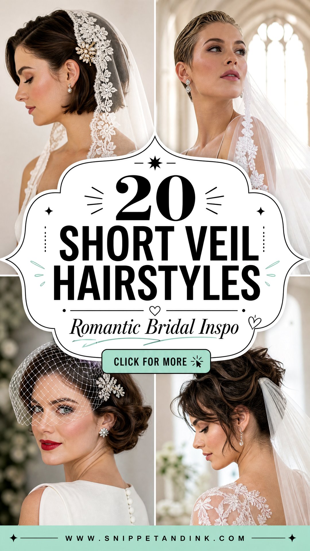 20 Short Veil Hairstyles for Romantic Bridal Inspiration - 20 Short Veil Hairstyles for Romantic Bridal Inspiration