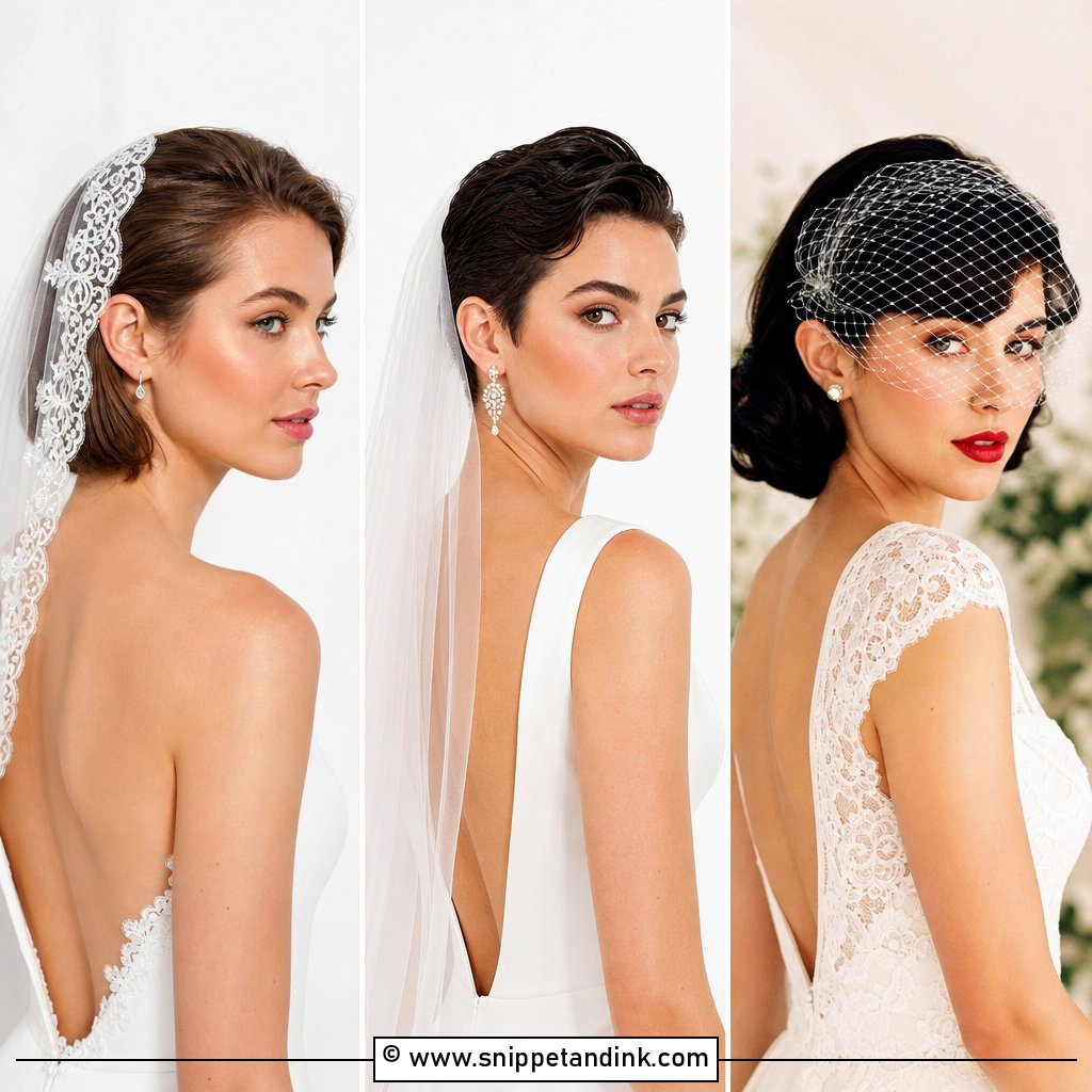 20 Short Veil Hairstyles for Romantic Bridal Inspiration