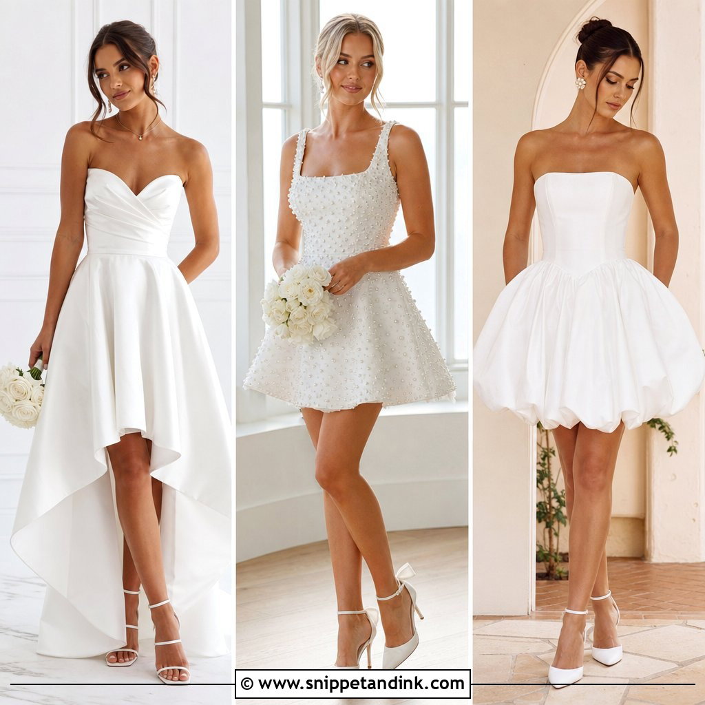20 Short Wedding Gowns for Chic and Effortless Bridal Style