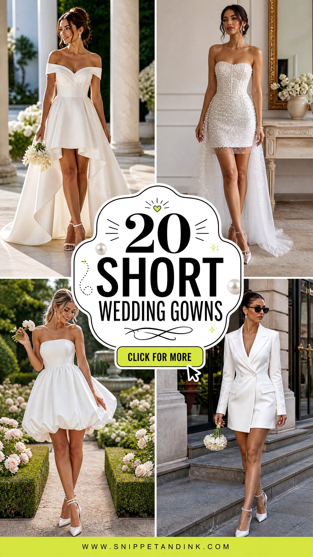 20 Short Wedding Gowns for Chic and Effortless Bridal Style - 20 Short Wedding Gowns for Chic and Effortless Bridal Style