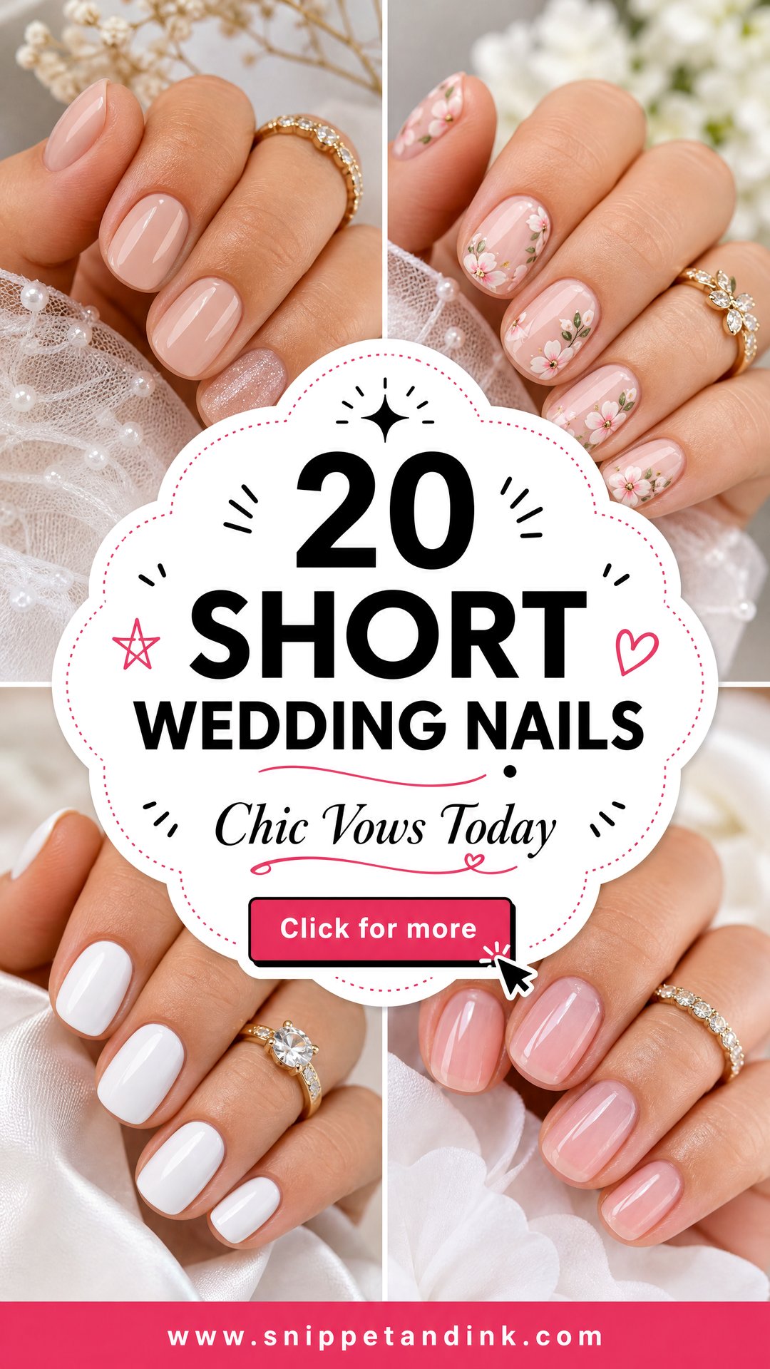 20 Short Wedding Nails Brides Will Love for Chic Vows Today - 20 Short Wedding Nails Brides Will Love for Chic Vows Today