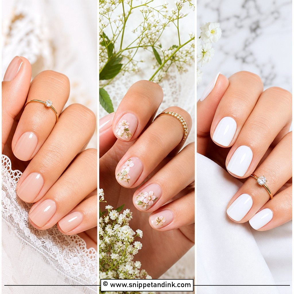 20 Short Wedding Nails Brides Will Love for Chic Vows Today
