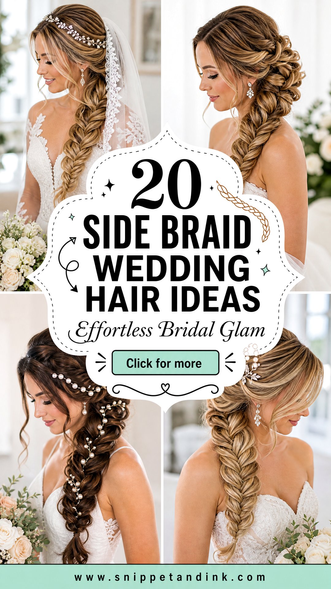 20 Side Braid Wedding Hair Ideas for Effortless Bridal Glam - 20 Side Braid Wedding Hair Ideas for Effortless Bridal Glam
