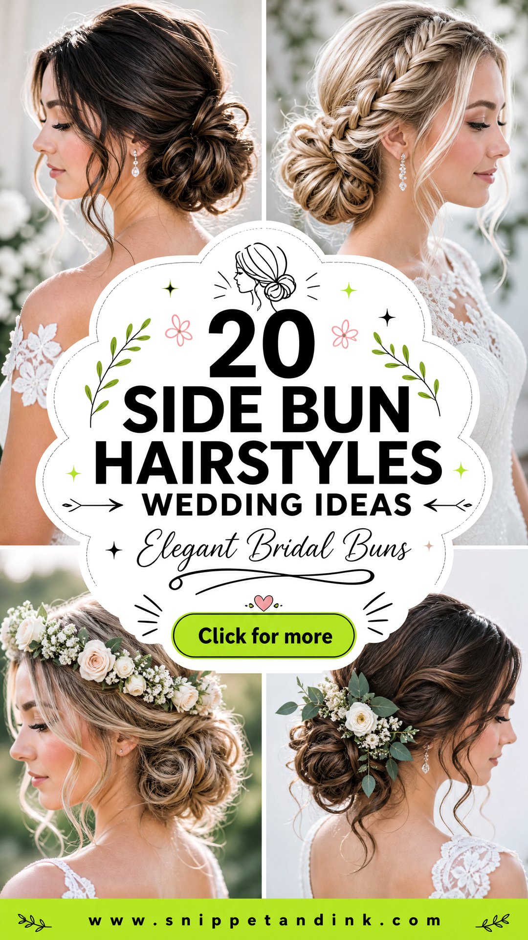 20 Side Bun Hairstyles Wedding Ideas for Elegant Brides - 20 Side Bun Hairstyles Wedding Ideas for Elegant Brides