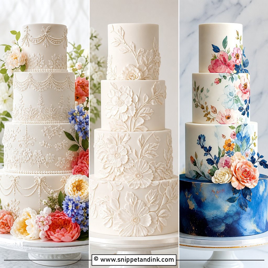 20 Side Cake Designs for Wedding Receptions Guests Love