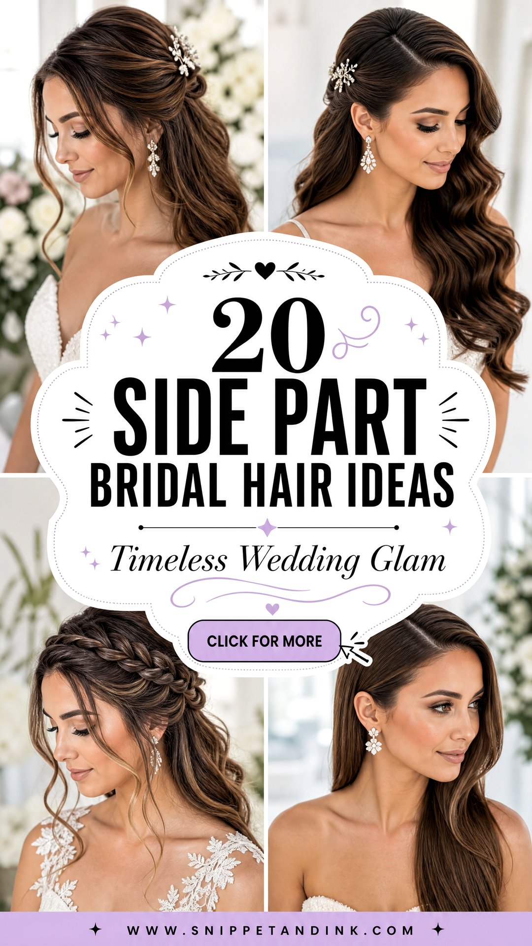 20 Side Part Bridal Hair Ideas for Timeless Wedding Glam - 20 Side Part Bridal Hair Ideas for Timeless Wedding Glam