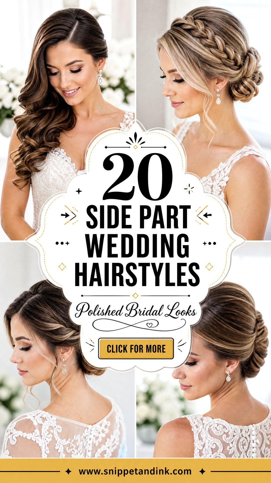20 Side Part Wedding Hairstyles for Polished Bridal Looks - 20 Side Part Wedding Hairstyles for Polished Bridal Looks