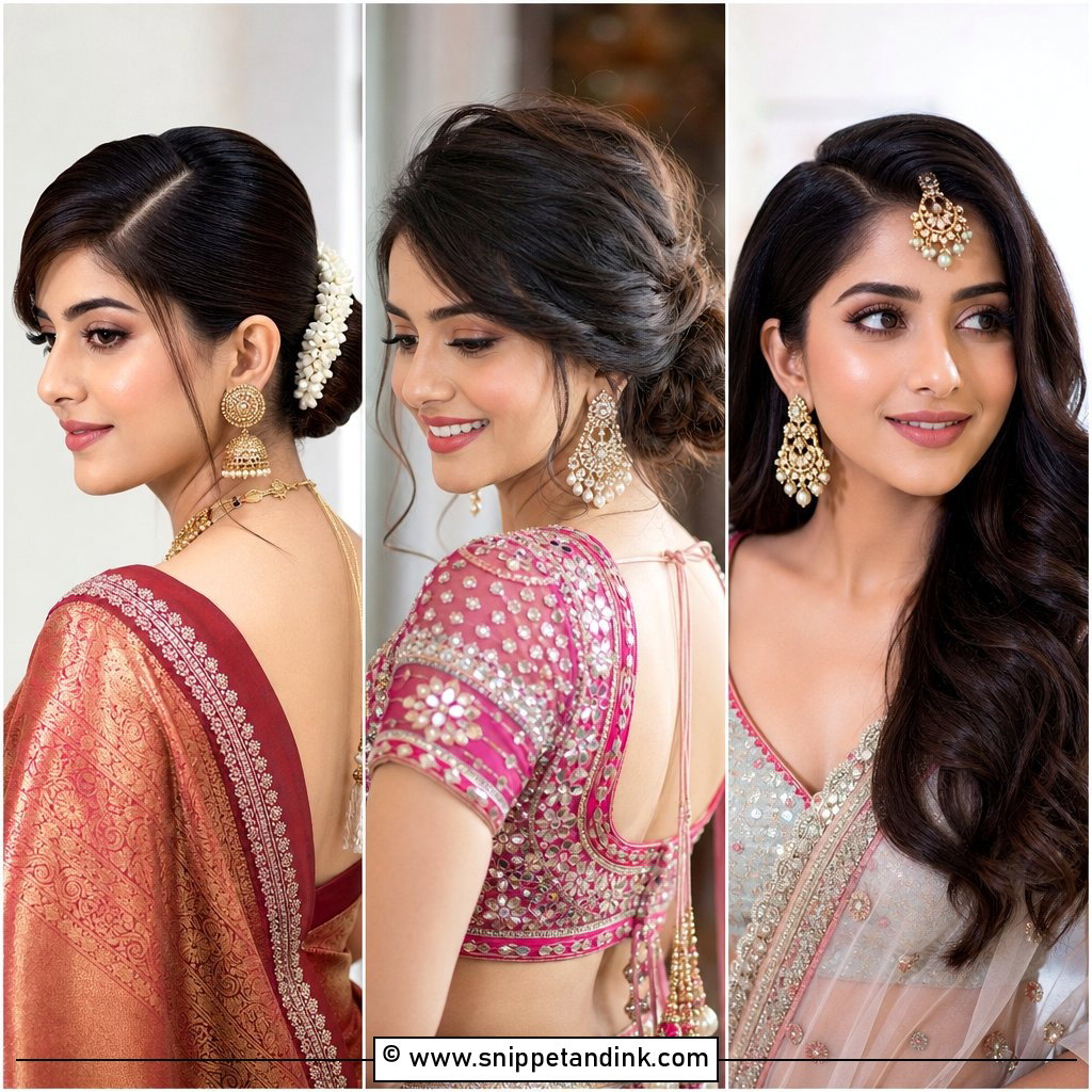 20 Side Partition Hairstyles Indian Wedding for Desi Brides