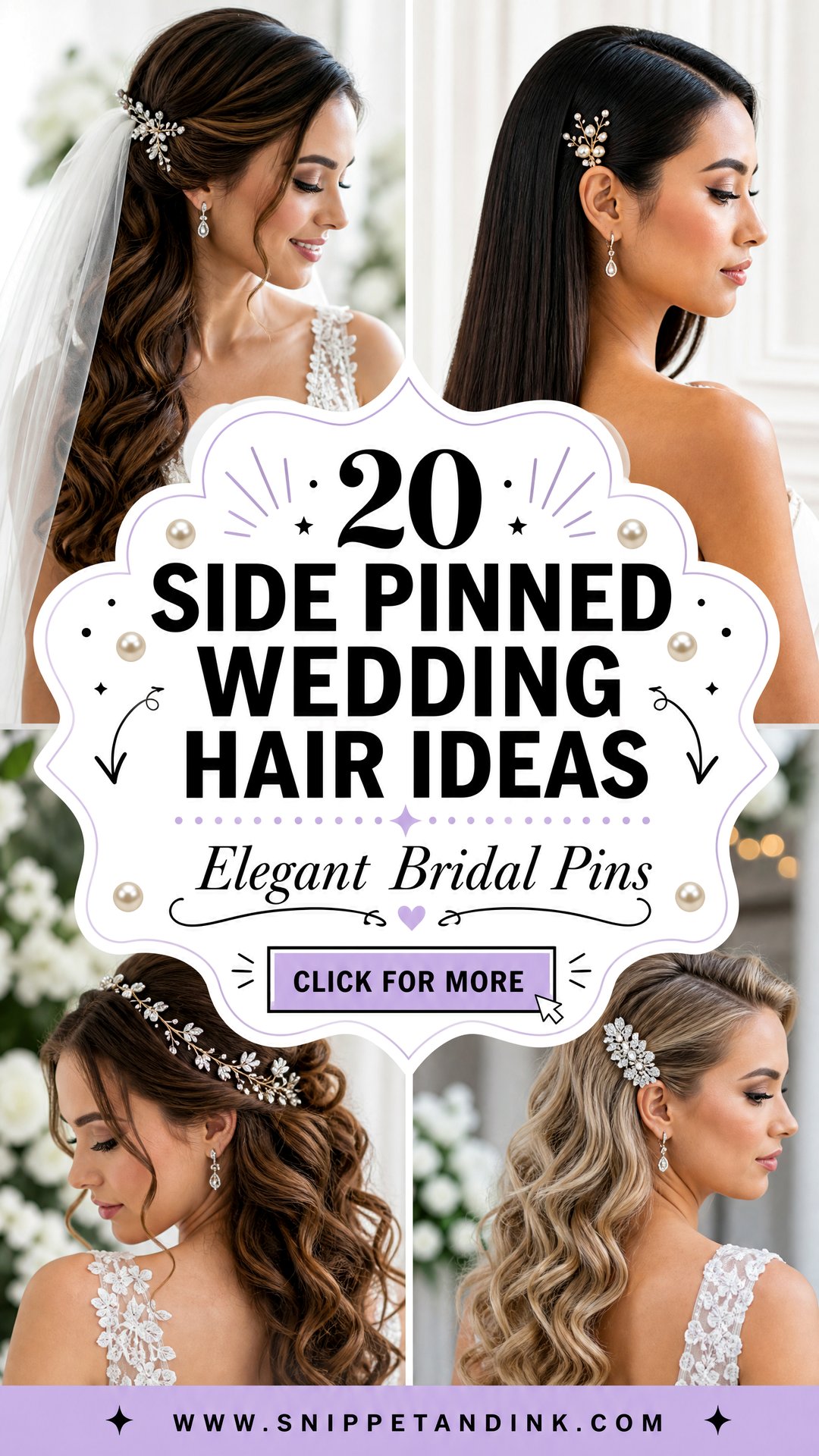 20 Side Pinned Wedding Hair Ideas for Elegant Brides Today - 20 Side Pinned Wedding Hair Ideas for Elegant Brides Today