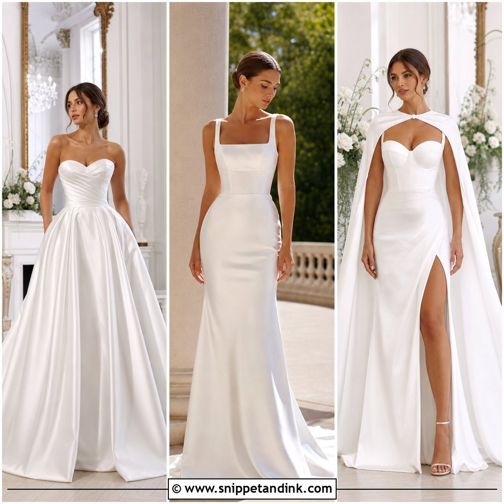 20 Silk Bridal Dress Ideas for a Timeless Wedding Looks