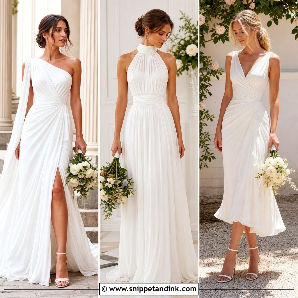 20 Silk Chiffon Wedding Dress Ideas for Airy Bridal Style