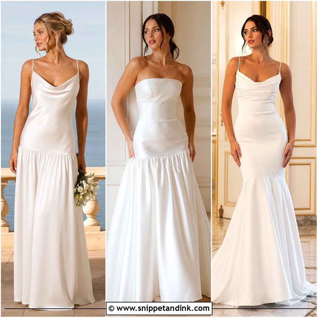 20 Silk Drop Waist Wedding Dress Ideas for a Striking Look
