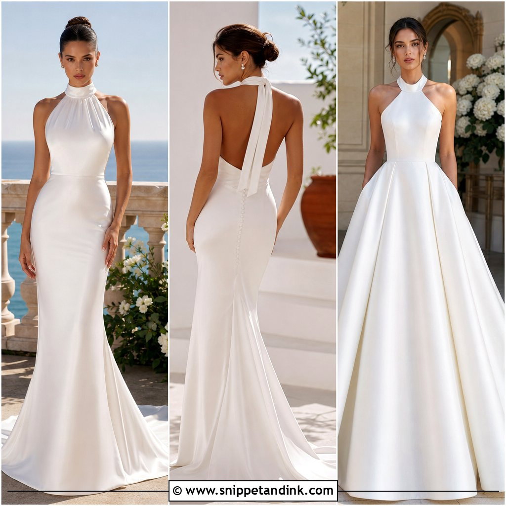 20 Silk Halter Wedding Dress Ideas for Modern Brides Today