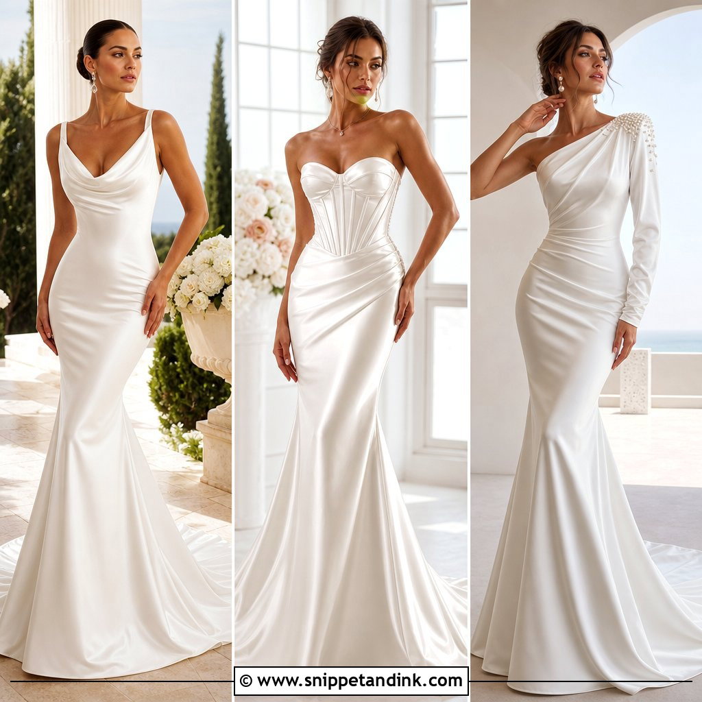 20 Silk Mermaid Wedding Dress Ideas for Glamorous Brides