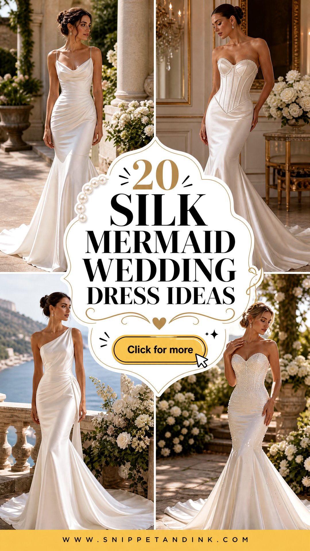 20 Silk Mermaid Wedding Dress Ideas for Glamorous Brides - 20 Silk Mermaid Wedding Dress Ideas for Glamorous Brides