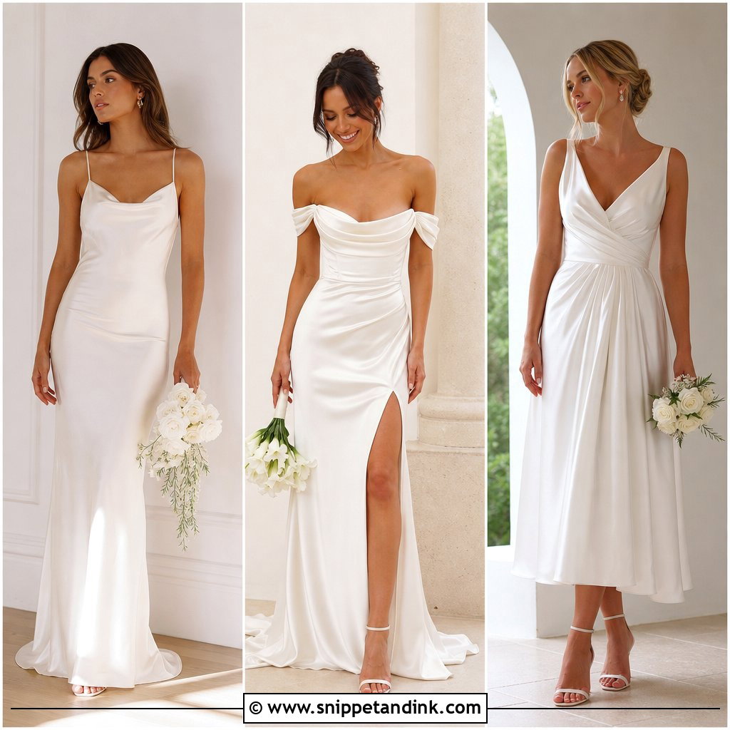 20 Silk Satin Wedding Dress Ideas for a Luxe Bridal Look