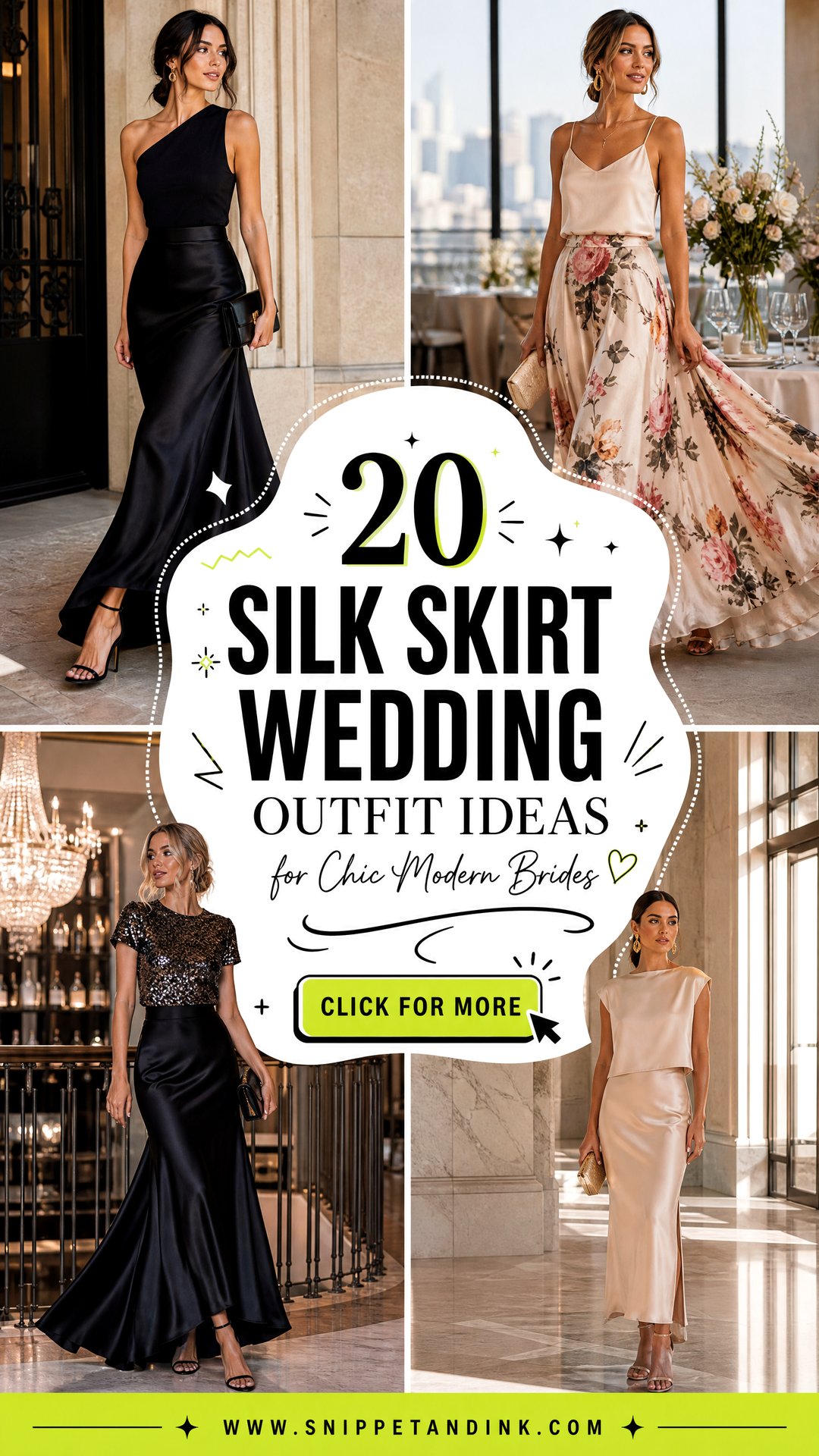 20 Silk Skirt Wedding Outfit Ideas for Chic Modern Brides - 20 Silk Skirt Wedding Outfit Ideas for Chic Modern Brides