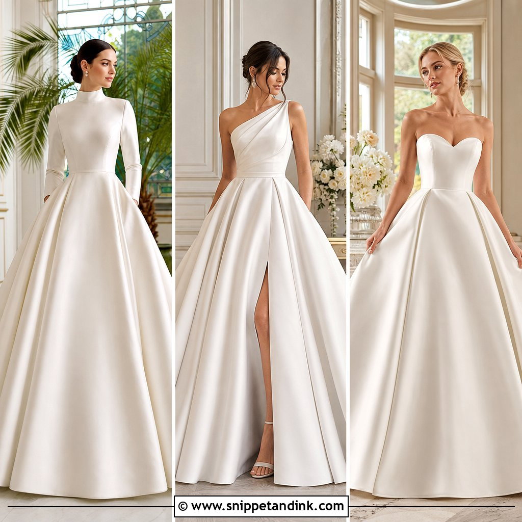 20 Silk Wedding Dress Ballgown Ideas for Regal, Romantic Brides