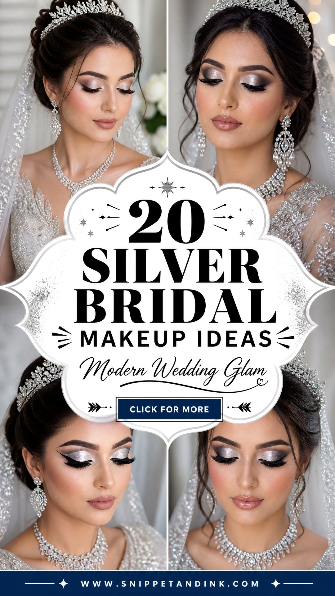 20 Silver Bridal Makeup Ideas for Modern Wedding Glam - 20 Silver Bridal Makeup Ideas for Modern Wedding Glam