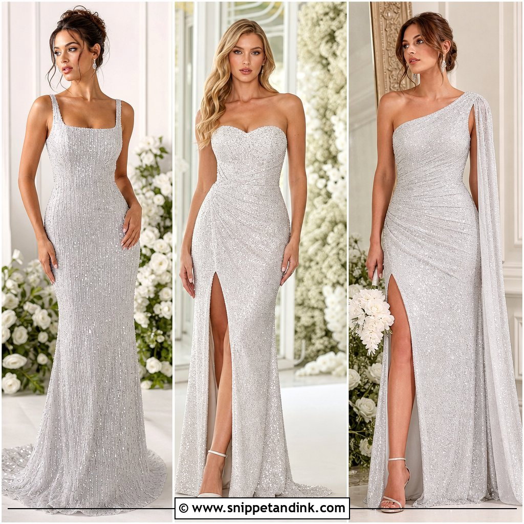 20 Silver Wedding Gowns for an Unforgettable Bridal Look