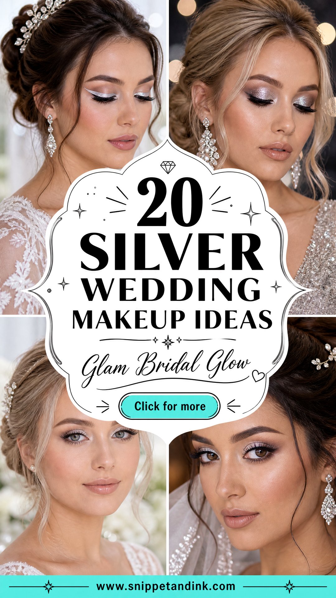 20 Silver Wedding Makeup Ideas for a Glam Bridal Glow - 20 Silver Wedding Makeup Ideas for a Glam Bridal Glow