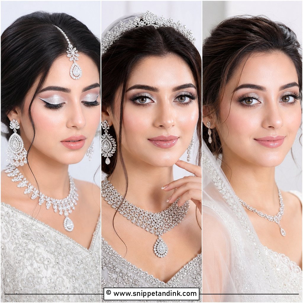20 Silver Wedding Makeup Ideas for a Glam Bridal Glow