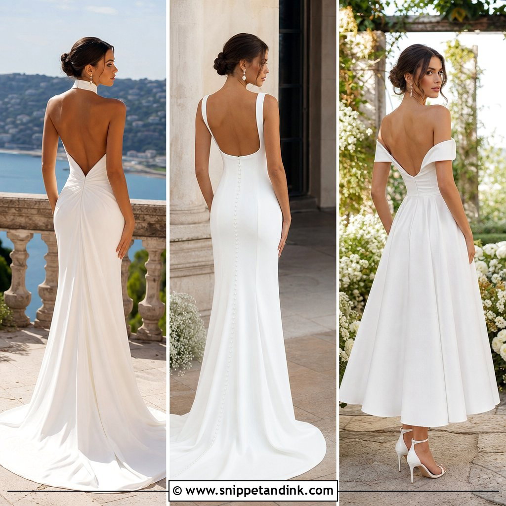 20 Simple Backless Wedding Dress Ideas for Modern Brides