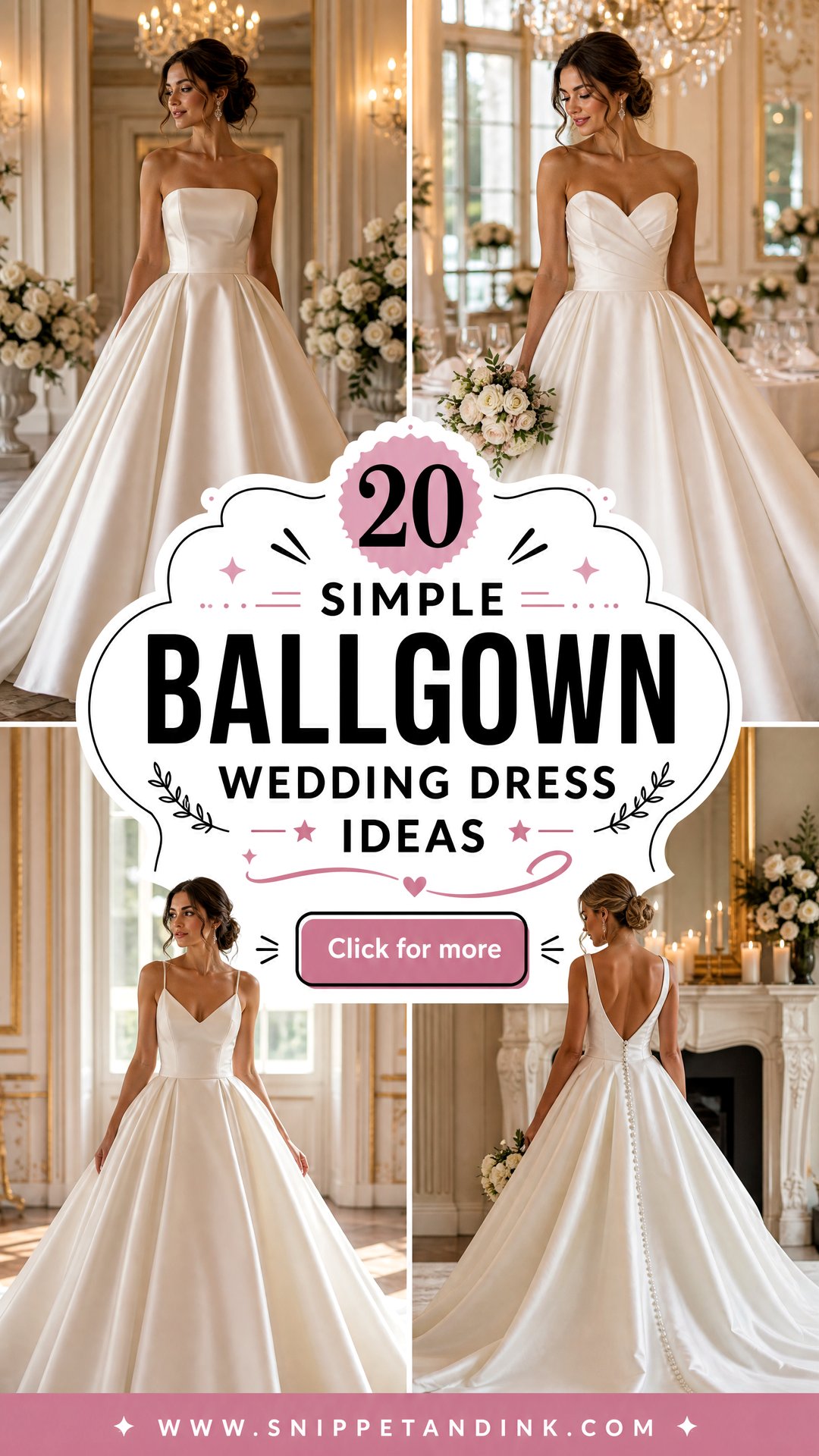 20 Simple Ballgown Wedding Dress Ideas for Timeless Brides - 20 Simple Ballgown Wedding Dress Ideas for Timeless Brides