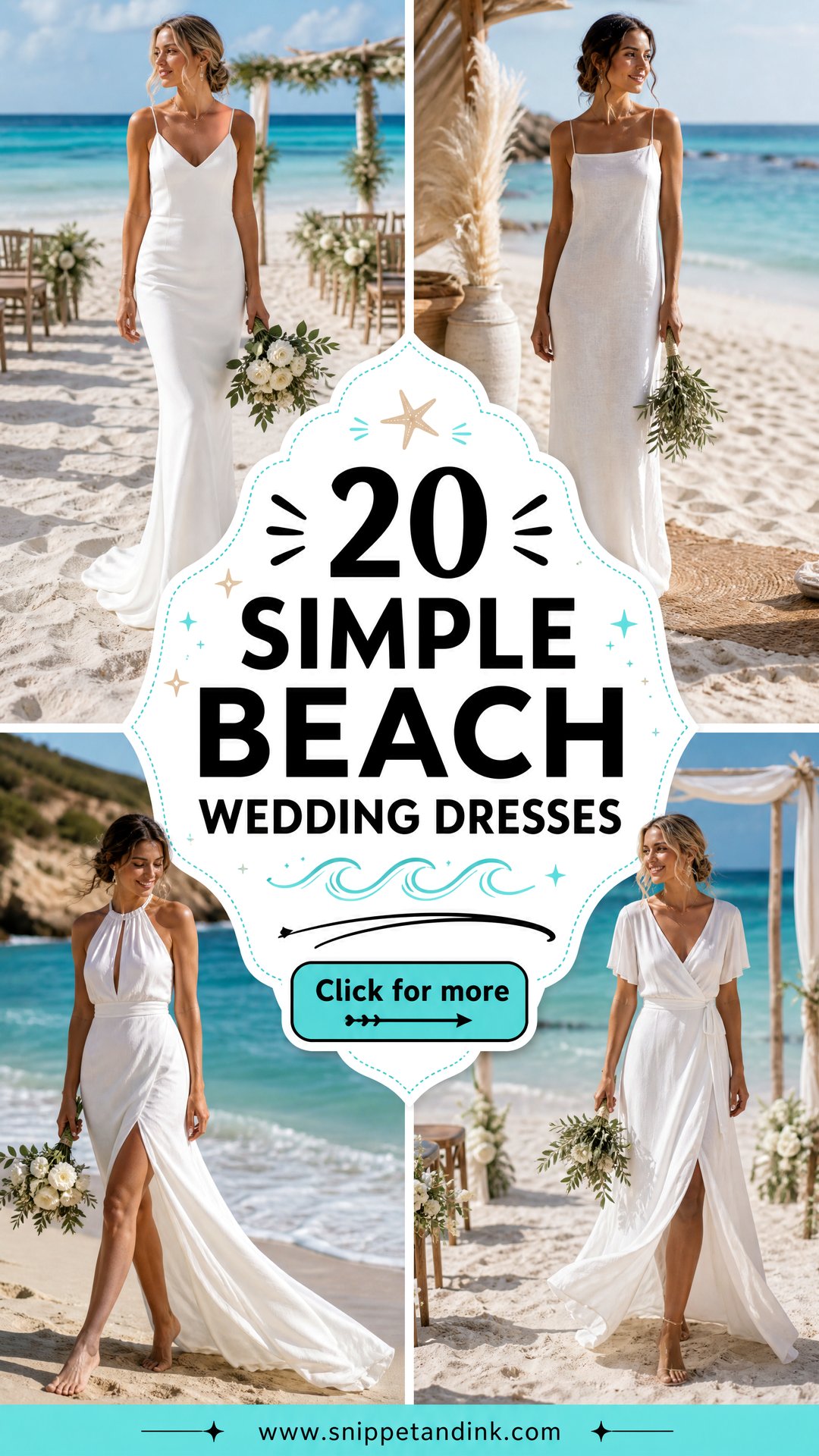 20 Simple Beach Wedding Dresses for Chic Seaside Ceremonies - 20 Simple Beach Wedding Dresses for Chic Seaside Ceremonies