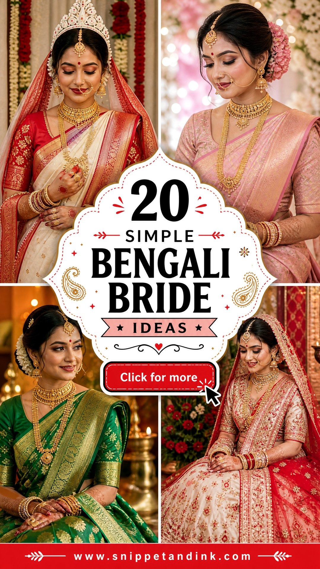 20 Simple Bengali Bride Ideas for Timeless Wedding Style - 20 Simple Bengali Bride Ideas for Timeless Wedding Style