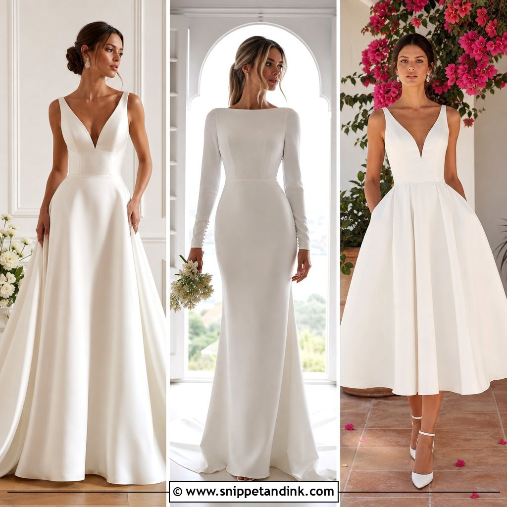 20 Simple Bridal Dresses for Chic, Effortless Bridal Style