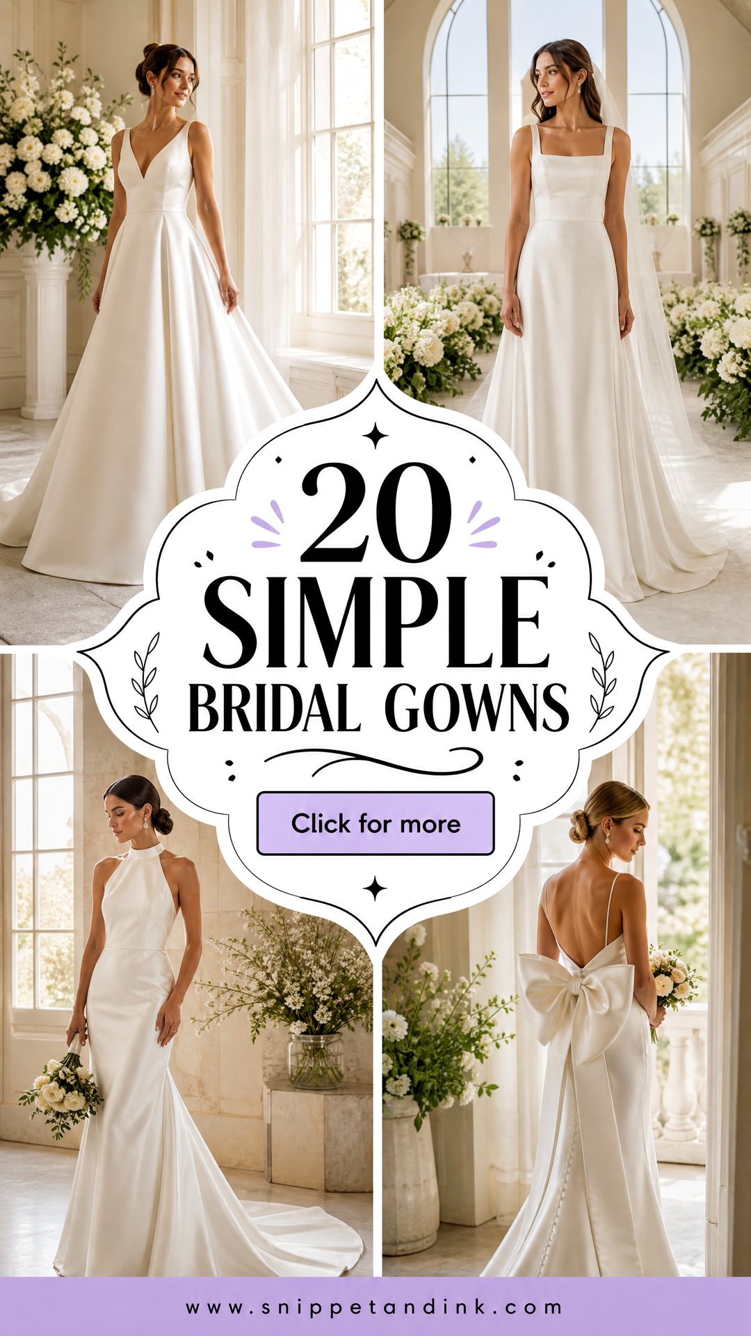 20 Simple Bridal Gowns Elegant Looks for Modern Weddings - 20 Simple Bridal Gowns: Elegant Looks for Modern Weddings