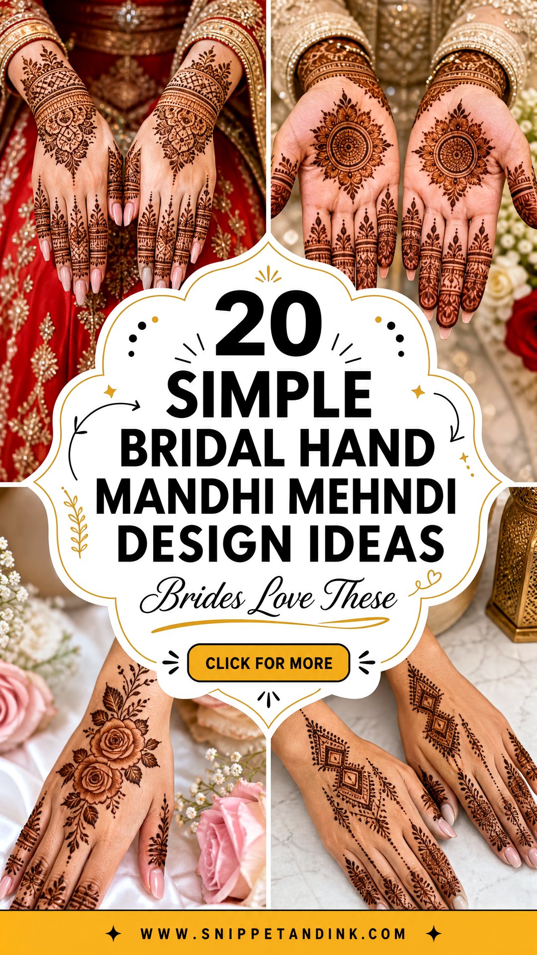 20 Simple Bridal Hand Mandhi Mehndi Design Ideas Brides Love - 20 Simple Bridal Hand Mandhi Mehndi Design Ideas Brides Love