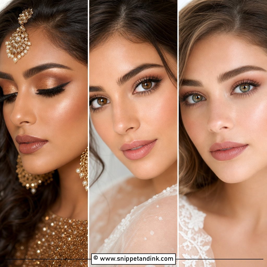 20 Simple Bridal Makeup Look Ideas for a Soft Glow