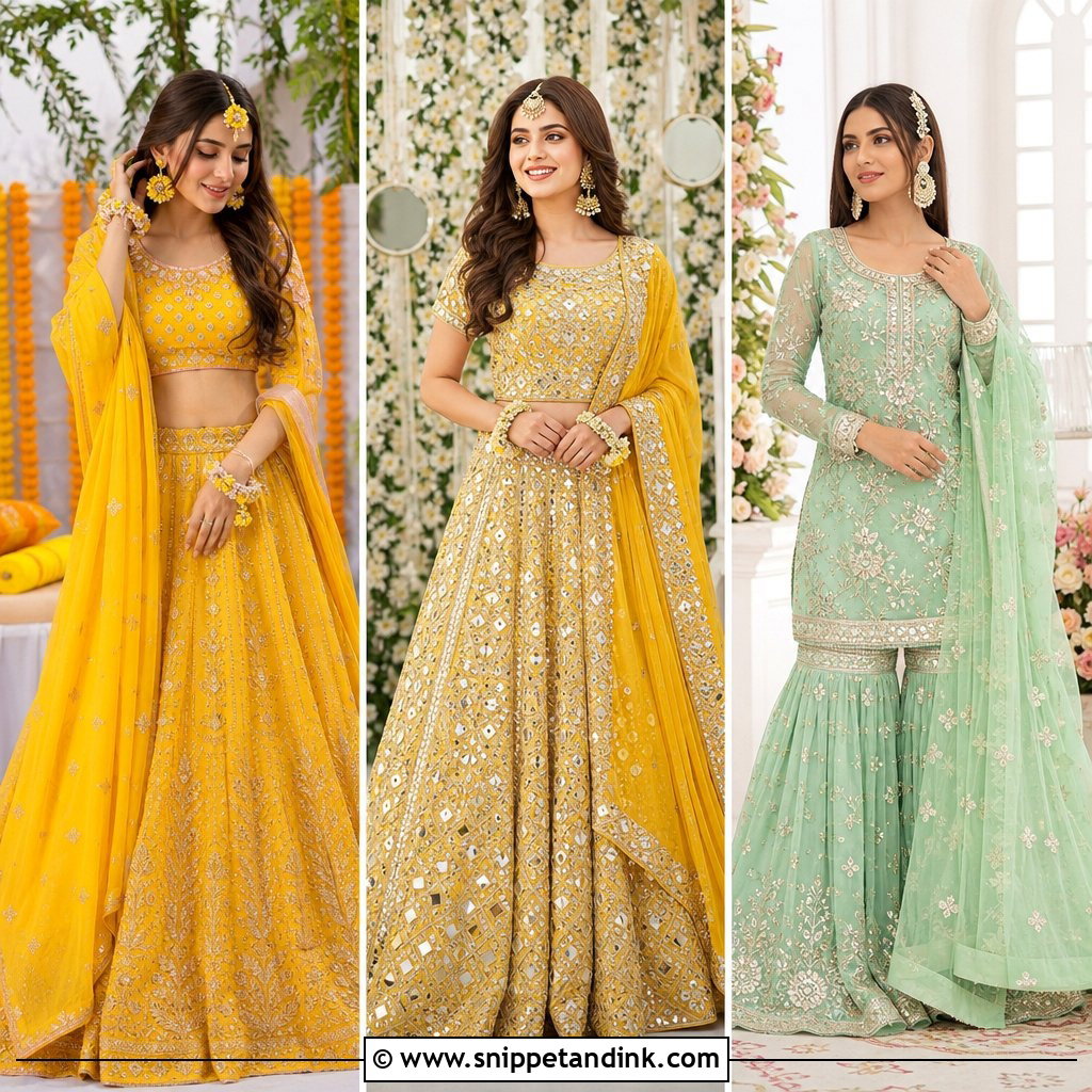 20 Simple Bridal Mehndi Outfit Ideas for an Elegant Celebration