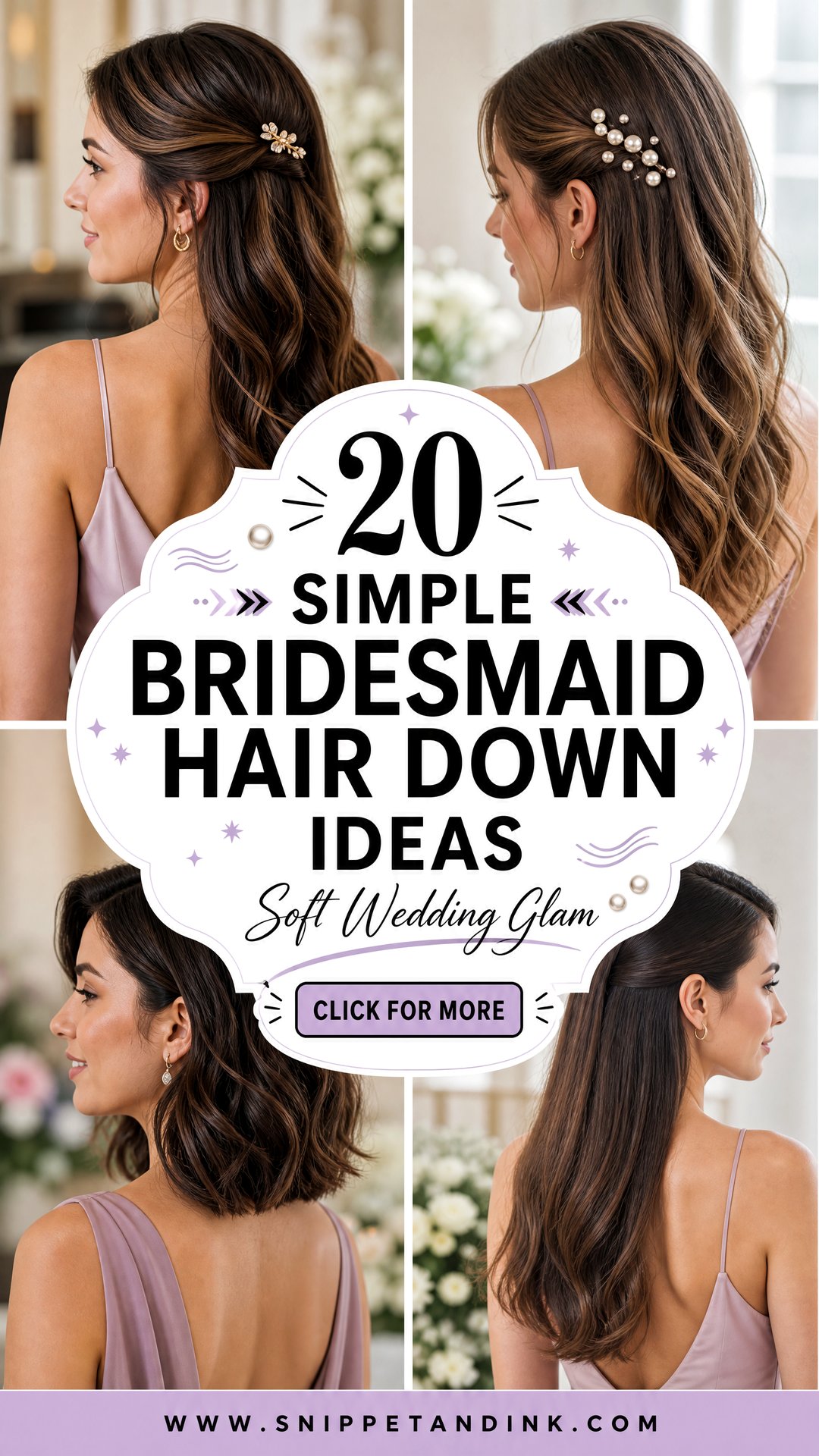 20 Simple Bridesmaid Hair Down Ideas for Soft Wedding Glam - 20 Simple Bridesmaid Hair Down Ideas for Soft Wedding Glam