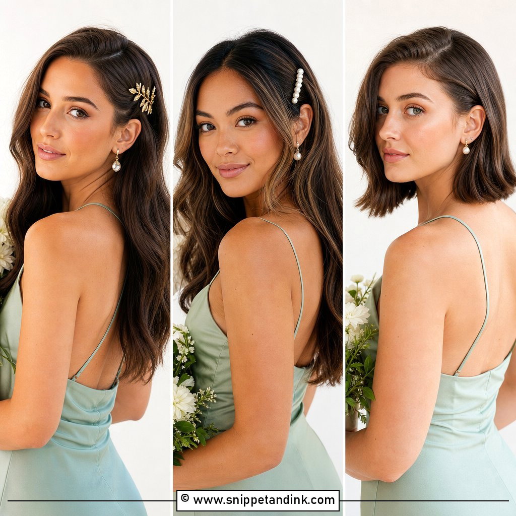 20 Simple Bridesmaid Hair Down Ideas for Soft Wedding Glam