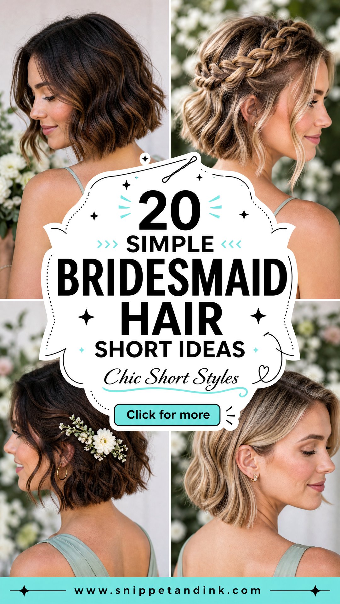 20 Simple Bridesmaid Hair Short Ideas for Chic Weddings - 20 Simple Bridesmaid Hair Short Ideas for Chic Weddings