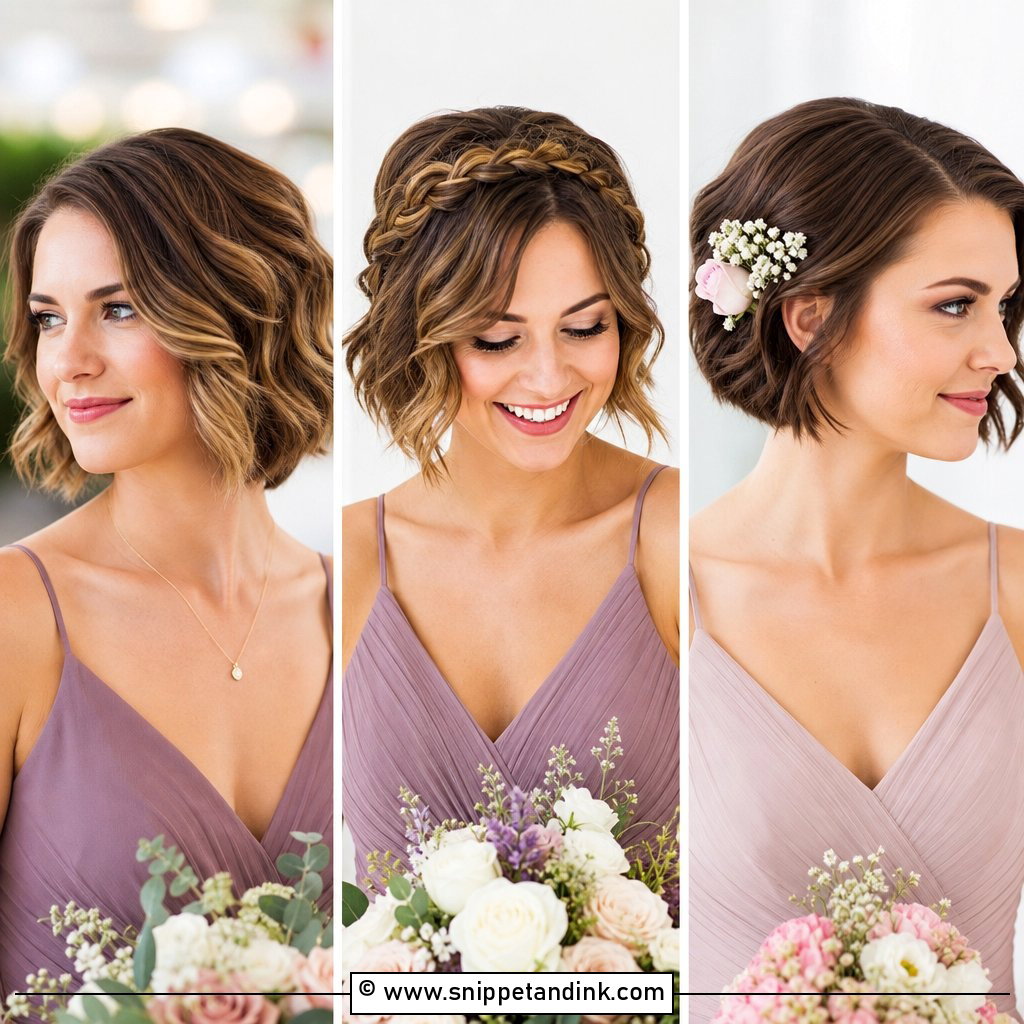 20 Simple Bridesmaid Hair Short Ideas for Chic Weddings
