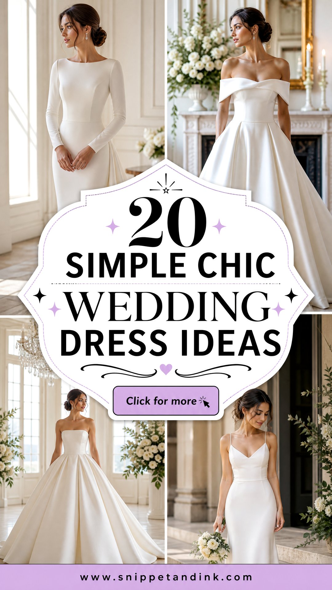 20 Simple Chic Wedding Dress Ideas Modern Brides Will Love - 20 Simple Chic Wedding Dress Ideas Modern Brides Will Love